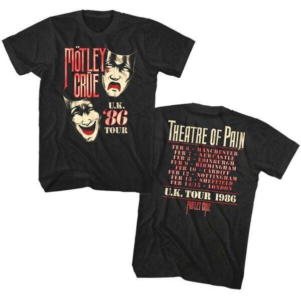 Motley Crue Theatre of Pain UK Tour 1986 Men’s T Shirt