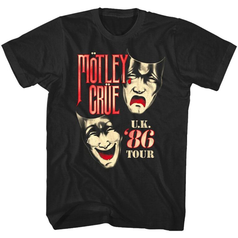 Motley Crue Theatre of Pain UK Tour 1986 Men's T Shirt - Image 3