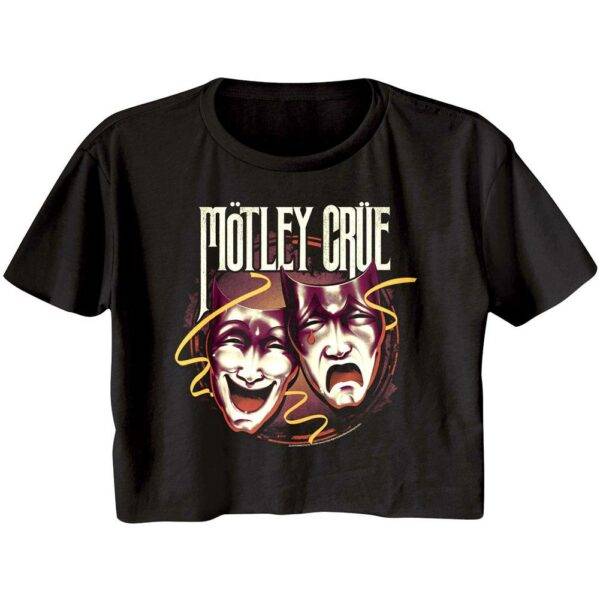 Motley Crue Theater of Pain Masks Women’s Crop T Shirt