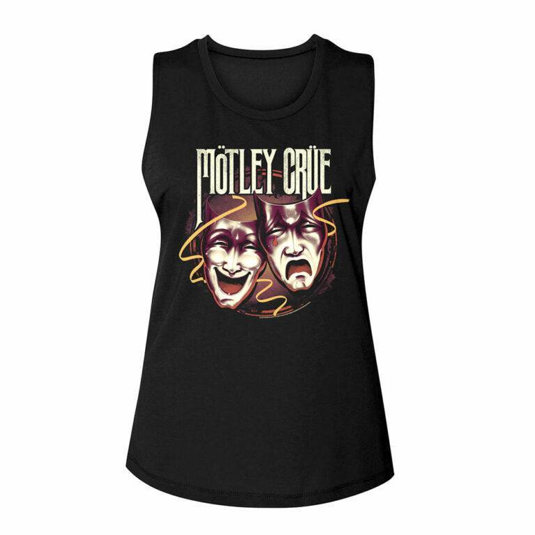 Motley Crue Theater of Pain Drama Masks Womens Tank