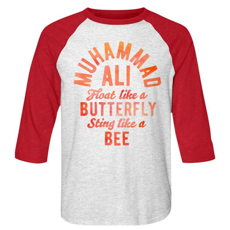 Muhammad Ali Sting like a Bee Baseball Shirt