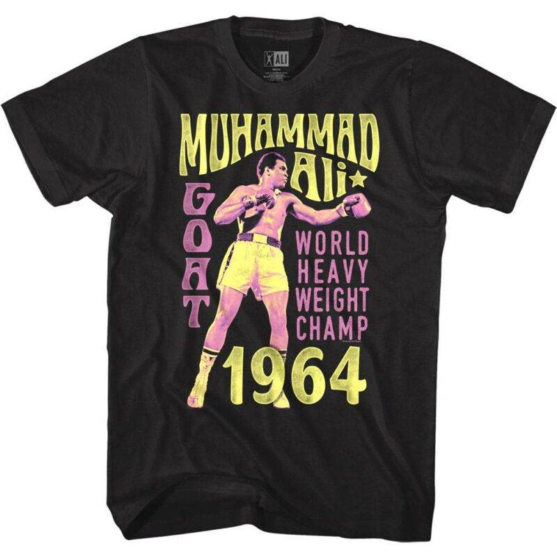 Muhammad Ali Neon GOAT 1964 Men’s T Shirt