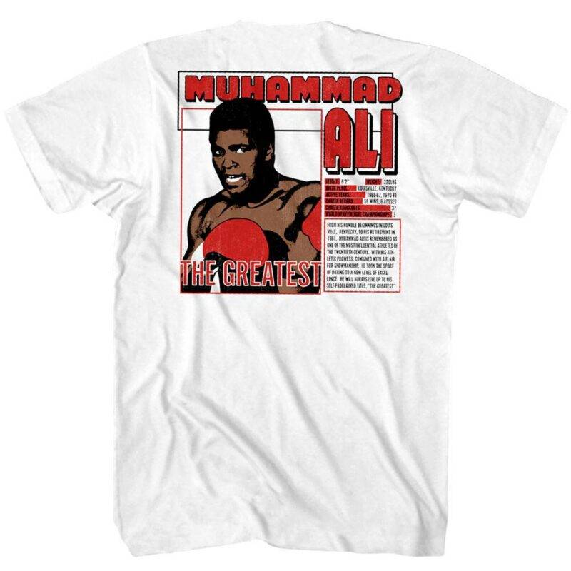 Muhammad Ali Greatest Boxing Stats Men’s T Shirt