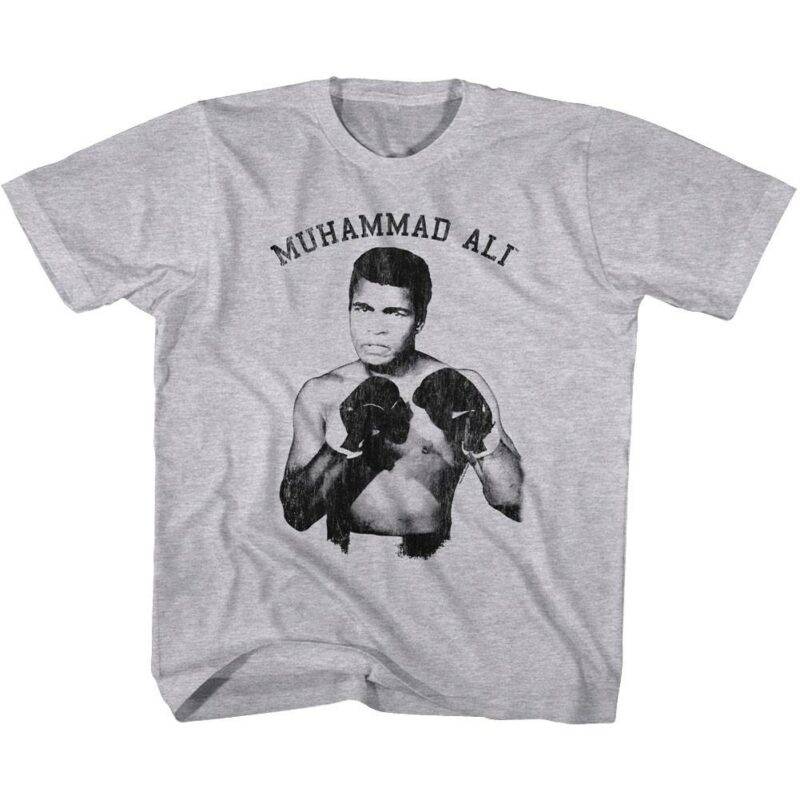 Muhammad Ali Fight Stance Kids T Shirt