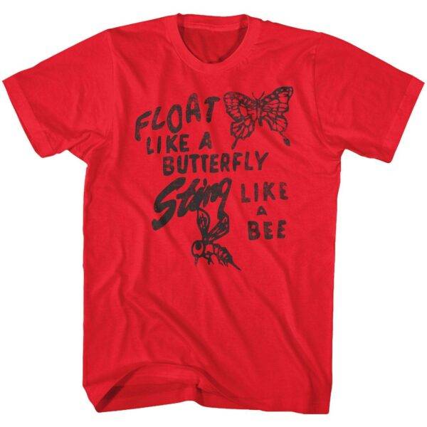 Muhammad Ali Float Like A Butterfly Men’s Red T Shirt