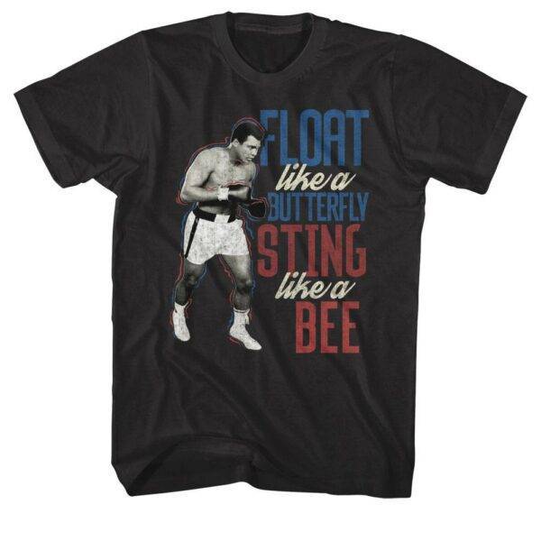 Muhammad Ali Sting Like a Bee Black Men’s T Shirt