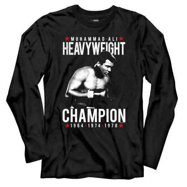 Muhammad Ali Triple Heavyweight Champion Men’s Long Sleeve T Shirt