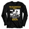 Muhammad Ali World Heavyweight Champion 1974 Long Sleeve T Shirt