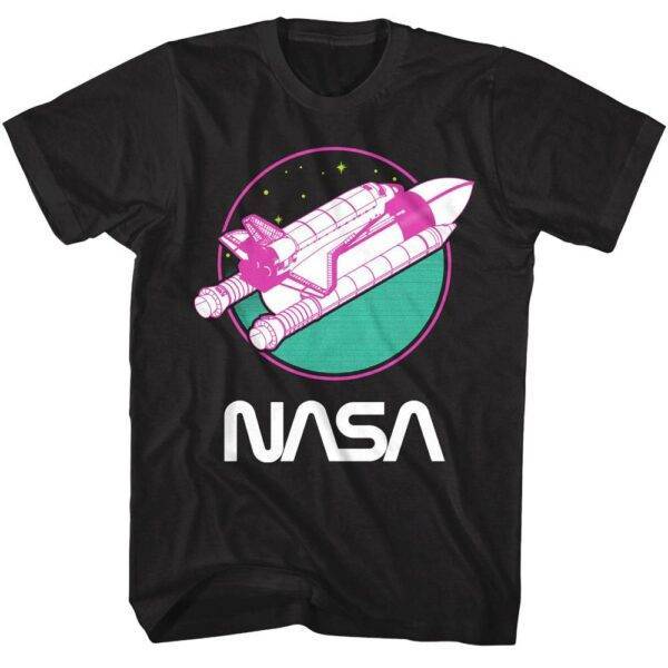 NASA Neon Shuttle Orbiter Men’s T Shirt