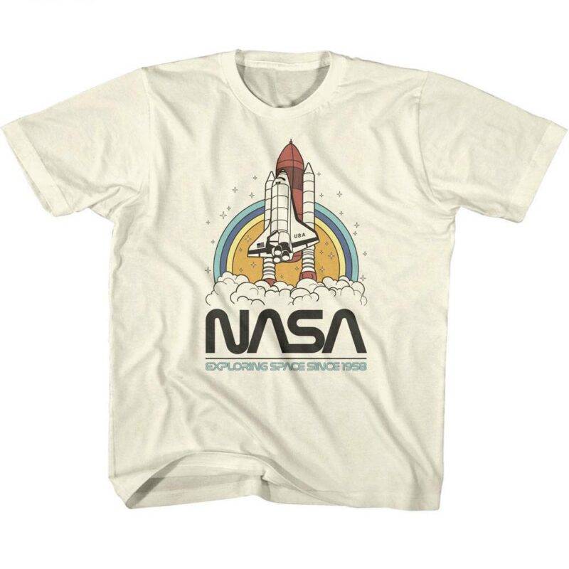 NASA Exploring Space Since 1958 Kids T Shirt