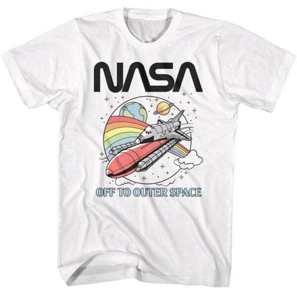 NASA Shuttle Off to Outer Space Men’s T Shirt