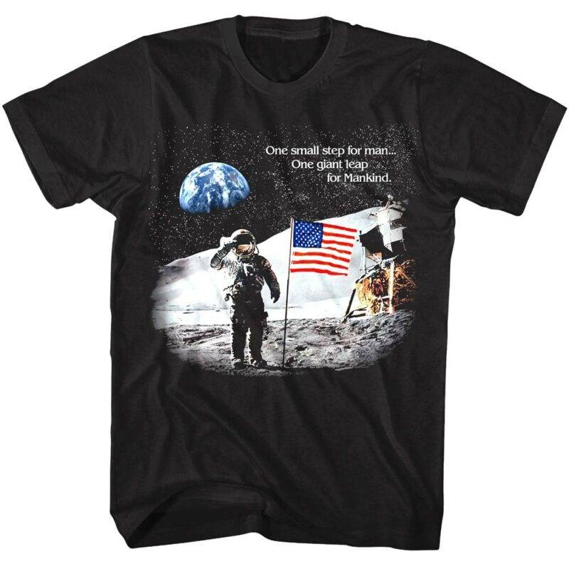 NASA One Small Step For Man Men’s T Shirt