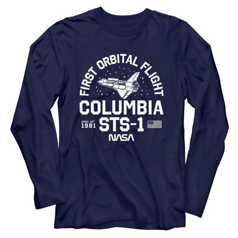 NASA Columbia First Orbital Flight Men’s Long Sleeve T Shirt