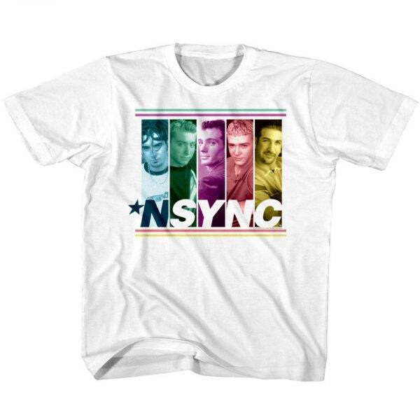 NSYNC Pastel Band Faces T-Shirt