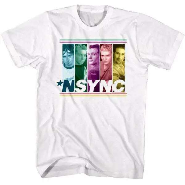 NSYNC Pastel Band Faces T-Shirt