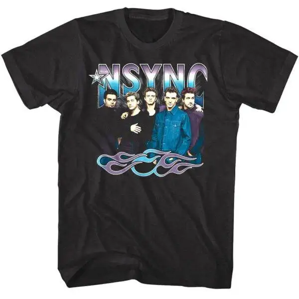 NSYNC Greatest Hits Purple Flames T-Shirt