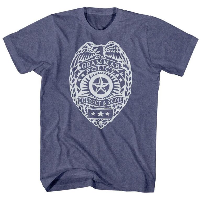 Nerd Society Grammar Police Badge T-Shirt