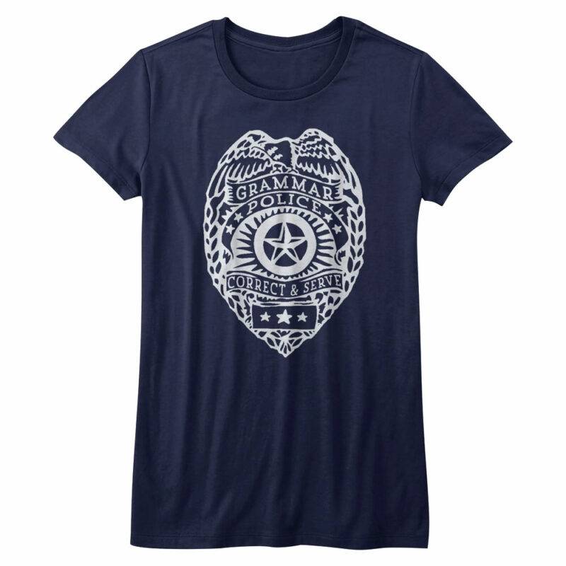 Nerd Society Grammar Police Badge T-Shirt