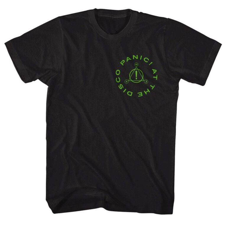 Panic At the Disco Neon Warped Logo Men’s T Shirt