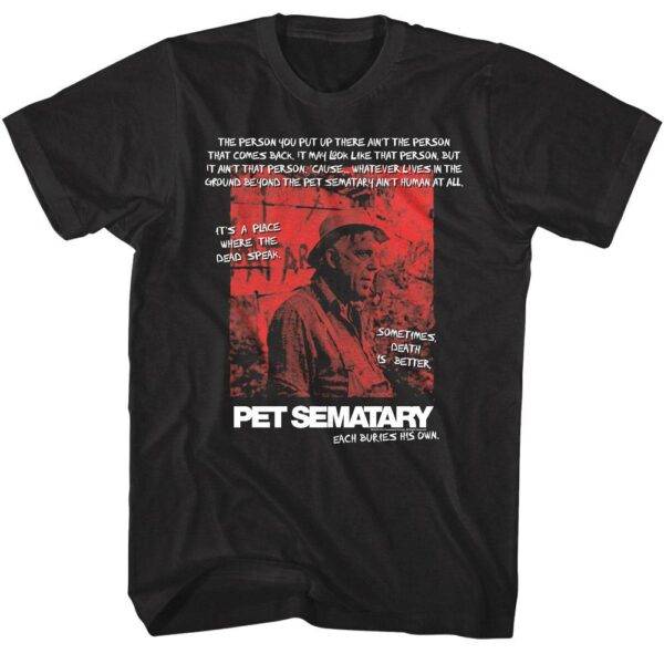 Pet Sematary Sometimes Death is Better Men’s T Shirt