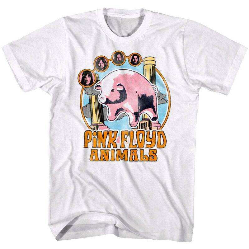 Pink Floyd Animals Flying Pig Men’s T Shirt