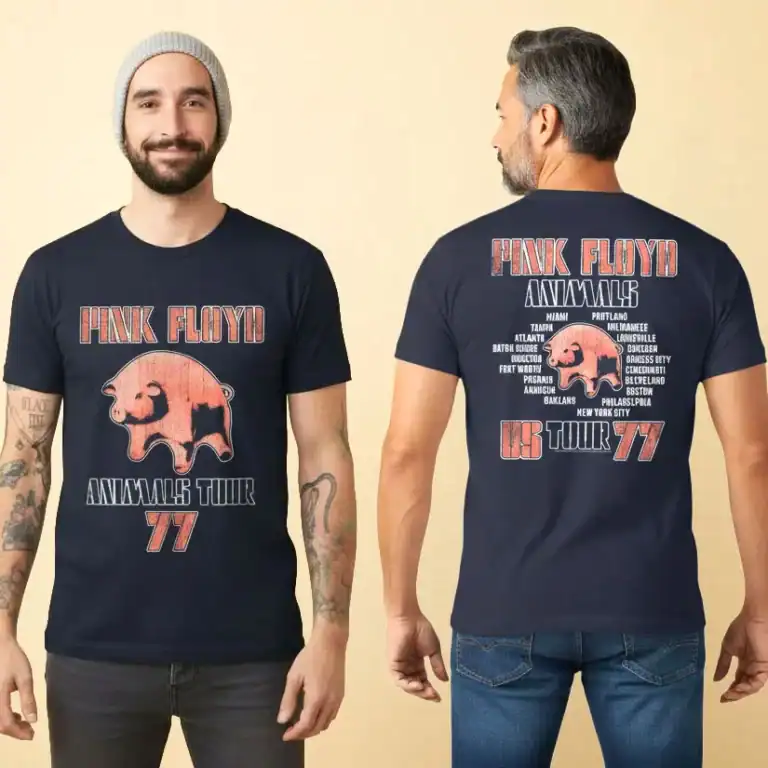 Pink Floyd Animals USA Tour 1977 Men’s T Shirt BOTH