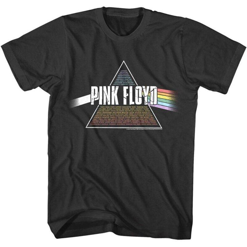 Pink Floyd Prism Tour Venues Men’s T Shirt