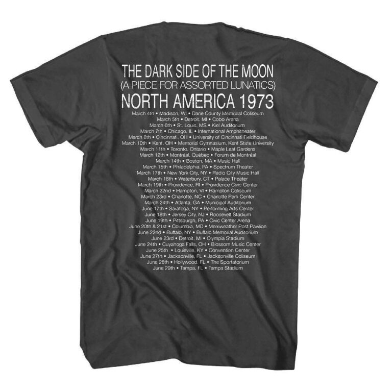 Pink Floyd DSOTM North America Tour 73 Men's T Shirt - Image 4