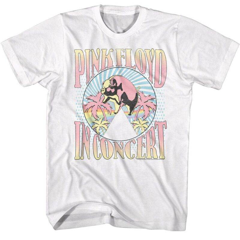 Pink Floyd Pastel Palm Trees Men’s T Shirt