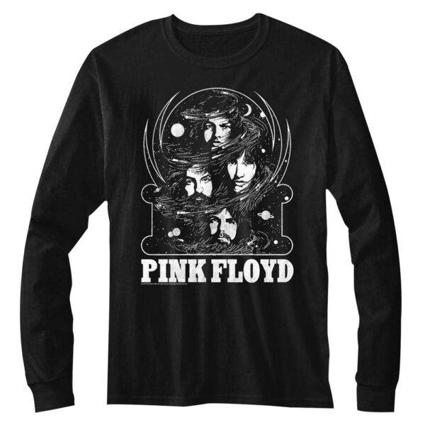 Pink Floyd Faces in the Stars Long Sleeve T Shirt