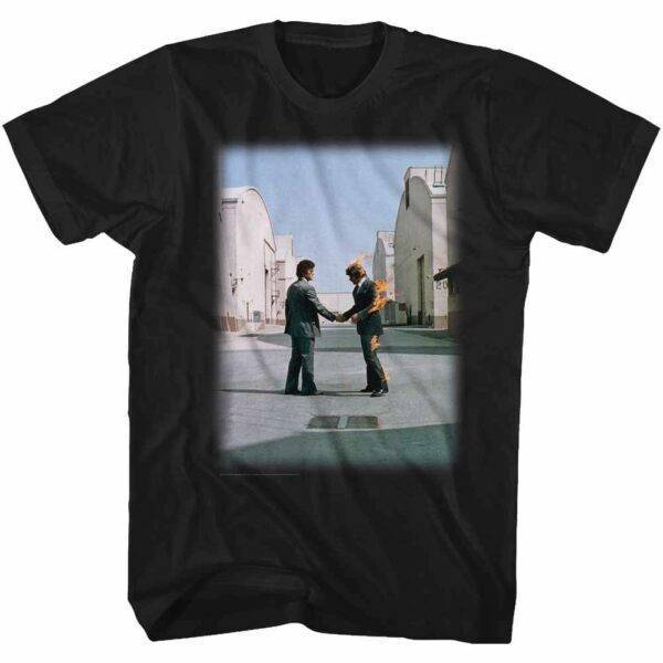 Pink Floyd Wish You Were Here Fire Handshake Men’s T Shirt