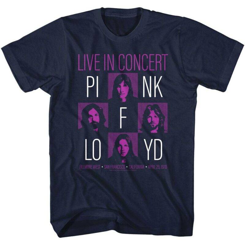 Pink Floyd San Francisco Concert 1970 Men’s T Shirt