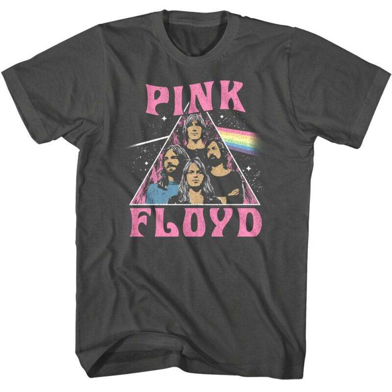 Pink Floyd Space Faces Prism Men’s T Shirt