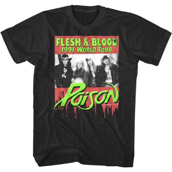 Poison Flesh & Blood World Tour 91 Men’s T Shirt