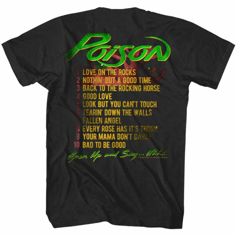 Poison Open Up and Say Ahh Album Tracklist Men’s T Shirt