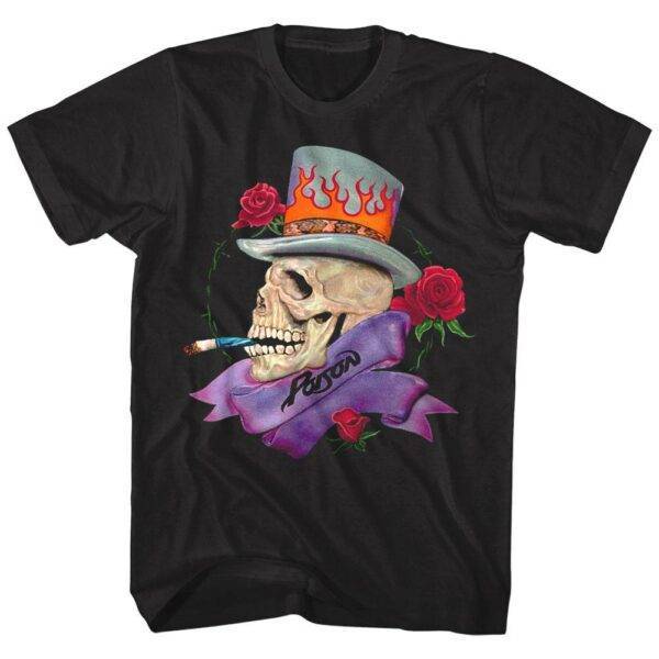 Poison Smoking Skull Men’s T Shirt