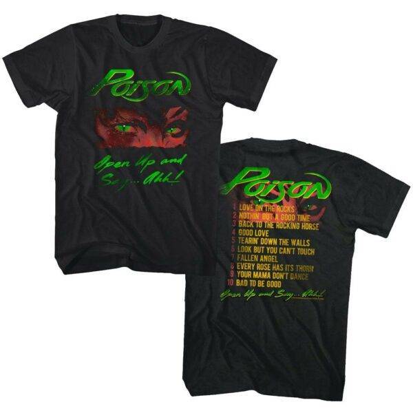 Poison Open Up and Say Ahh Tracklist Men’s T Shirt