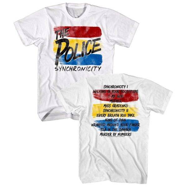 The Police Synchronicity Tracklist Men's T Shirt