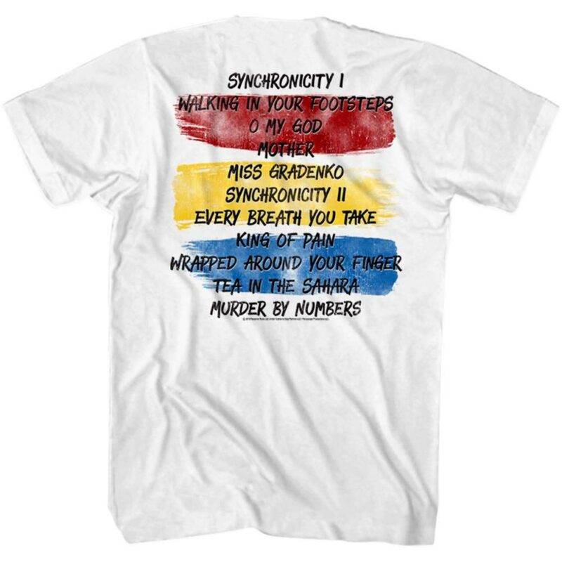 The Police Synchronicity Tracklist Men's T Shirt