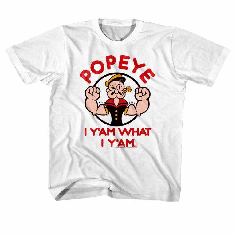 Popeye The Sailorman Yam What I Yam Kids T Shirt