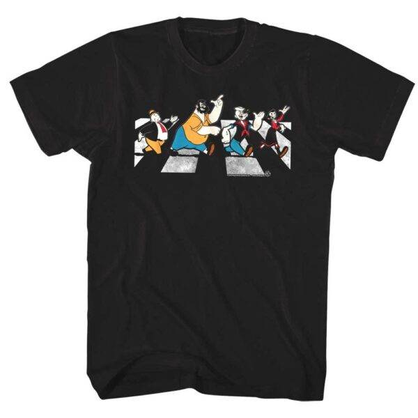 Popeye Characters Crosswalk Men’s T Shirt