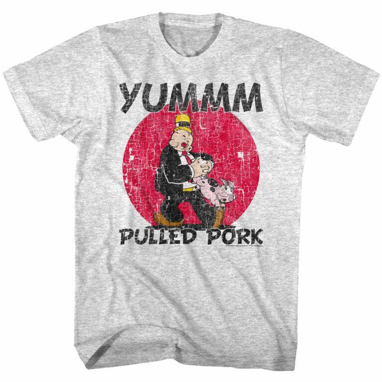 Popeye Wimpy Yum Pulled Pork Men’s T Shirt