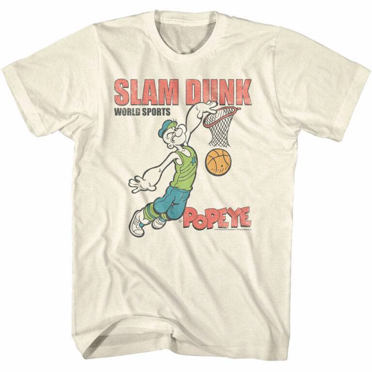 Popeye Basketball Slam Dunk Men’s T Shirt