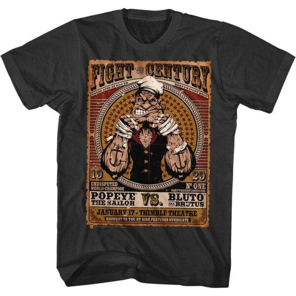 Popeye v Bluto Fight of the Century Men’s T Shirt