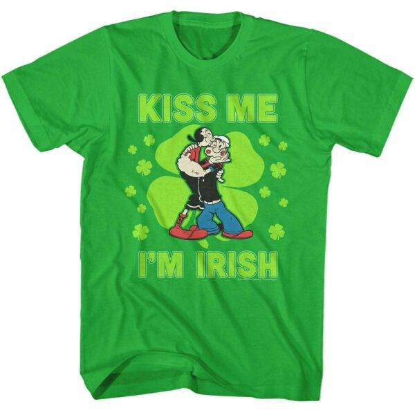 Popeye Kiss Me I’m Irish Men’s T Shirt