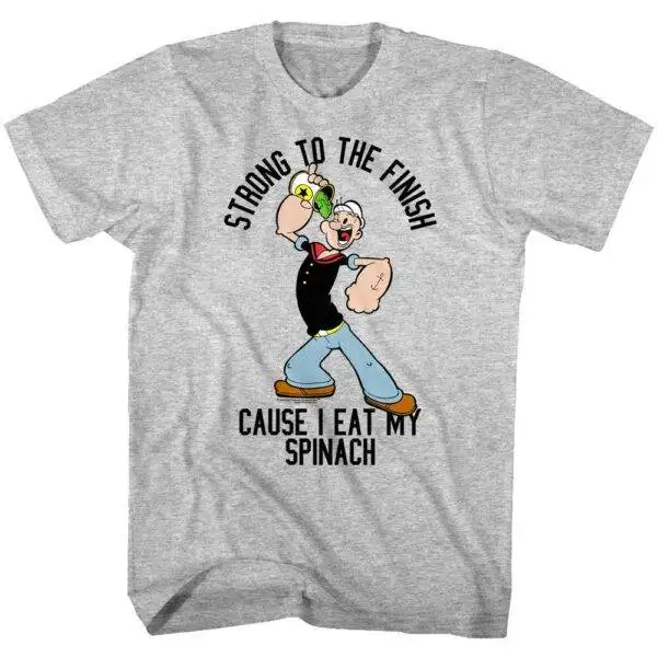 Popeye Strong to the Finish Cause I Eat My Spinach Men’s T Shirt