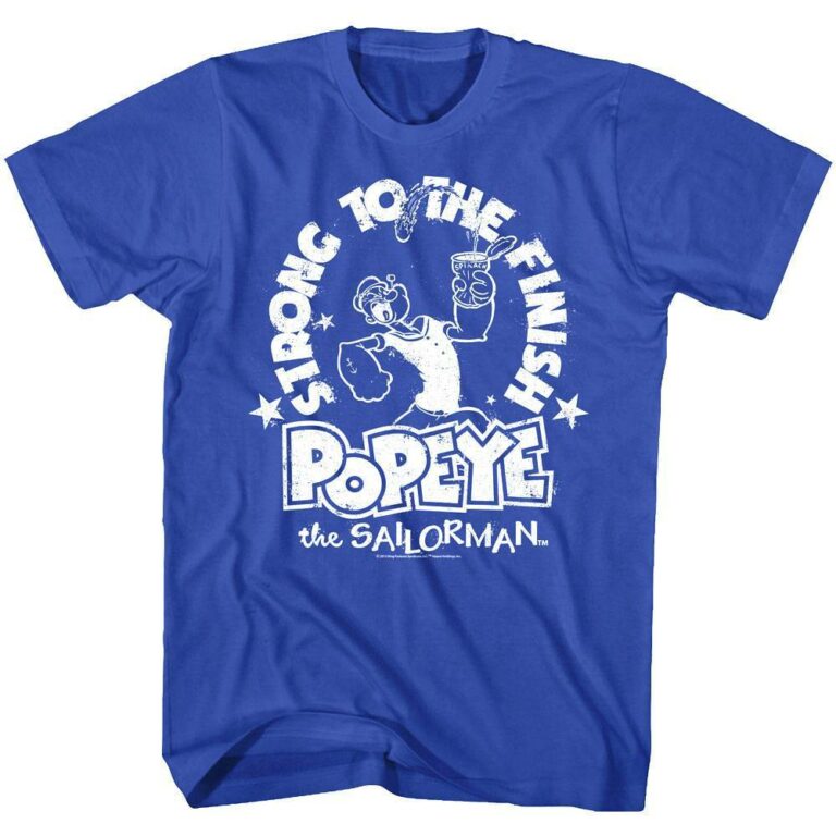 Popeye The Sailorman Strong to the Finish Men’s T Shirt