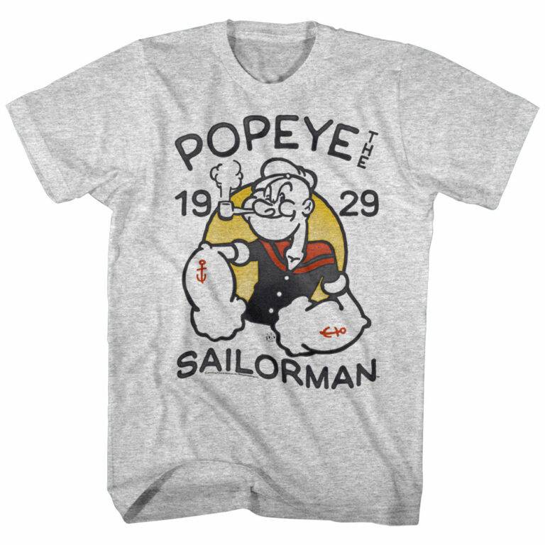 Popeye The Sailorman Anchor Tattoo 1929 Men’s T Shirt