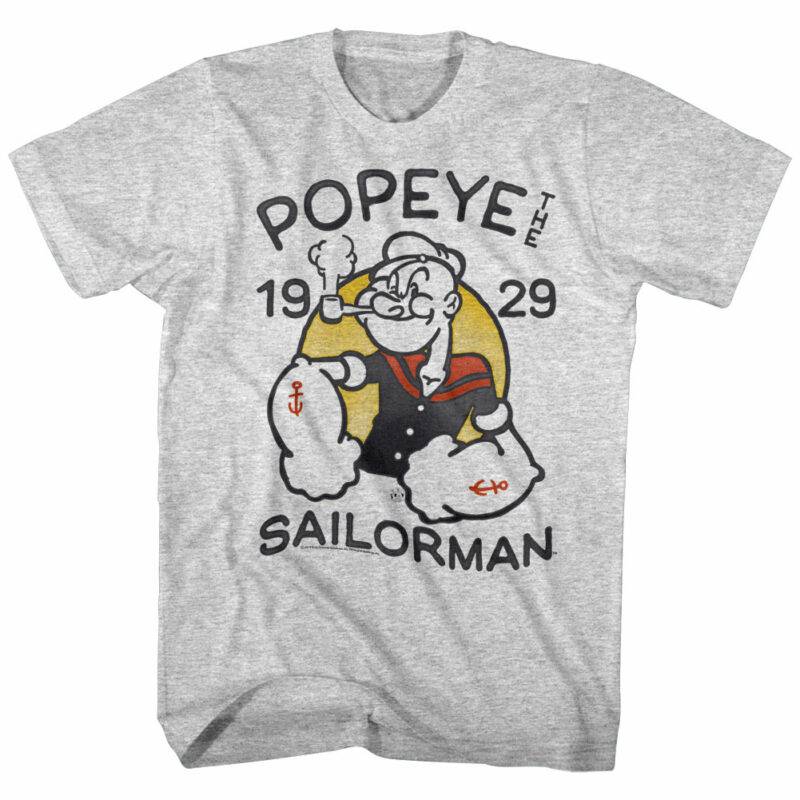 Popeye The Sailorman Anchor Tattoo 1929 Men’s T Shirt