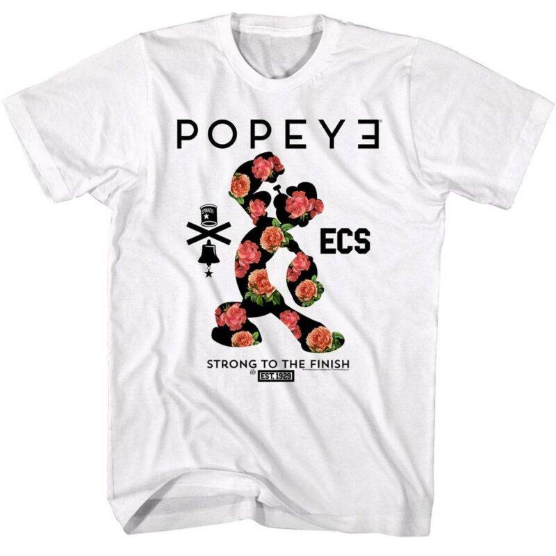 Popeye Rose Silhouette Men's T Shirt